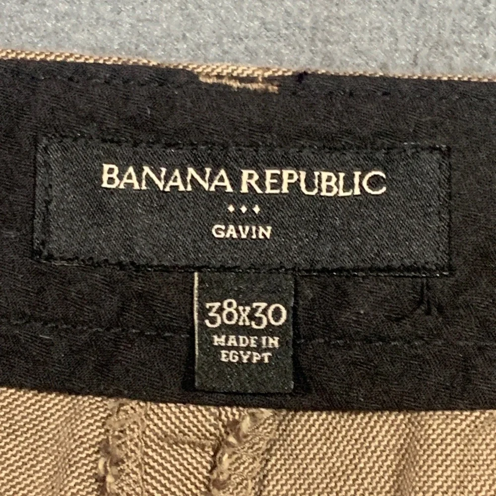 Banana Republic Gavin Chino Pants Mens 38x30 Brown Cotton Straight Leg Trousers